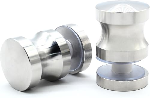 Paquete de 2 manijas de puerta de cristal de ducha, pomos de acero inoxidable para puertas de ducha de un lado para puertas de vidrio de baño