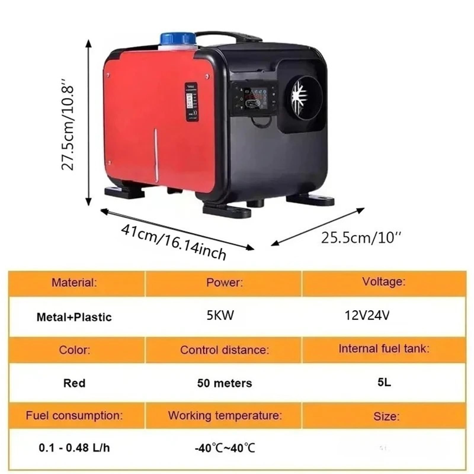 Diesel Heater Ogrzewanie postojowe na olej napędowy 12 V 24 V 5 kW Ogrzewanie postojowe na olej napędowy Zestawy grzewcze o niskim poziomie hałasu