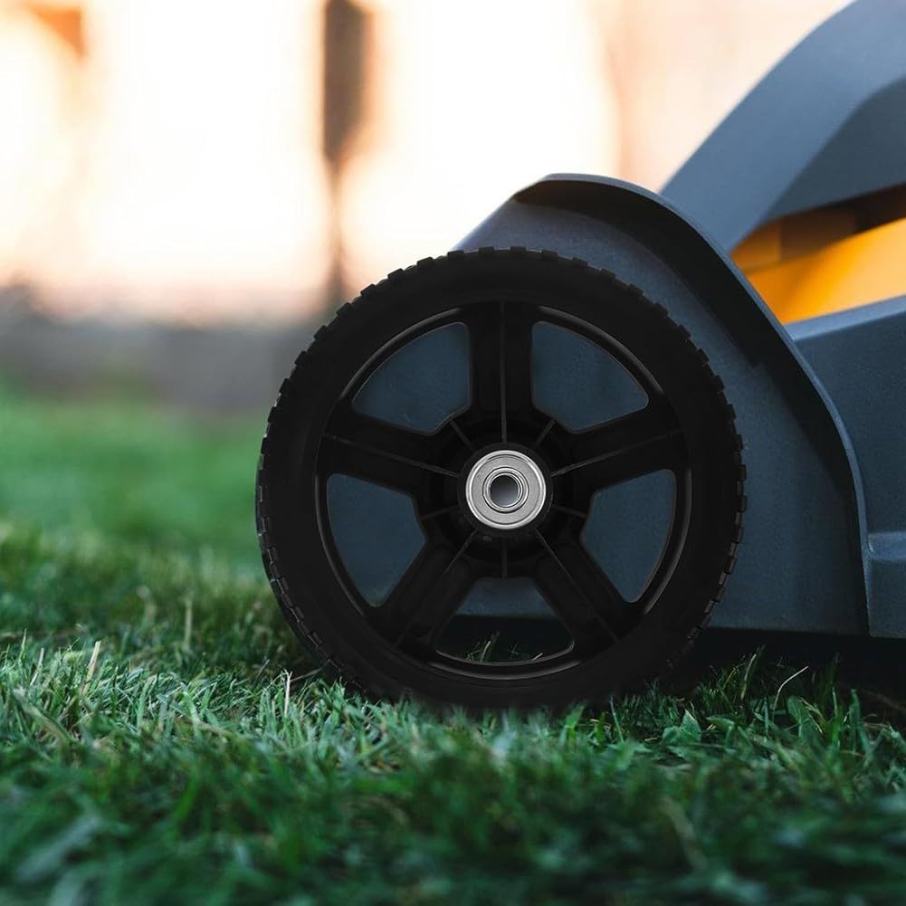 Roue de rechange en plastique pour débroussailleuse de 20,3 cm - Accessoire de jardin durable pour débroussailleuse manuelle - Outil d'entretien de pelouse en plein air - Noir (1 pièce)