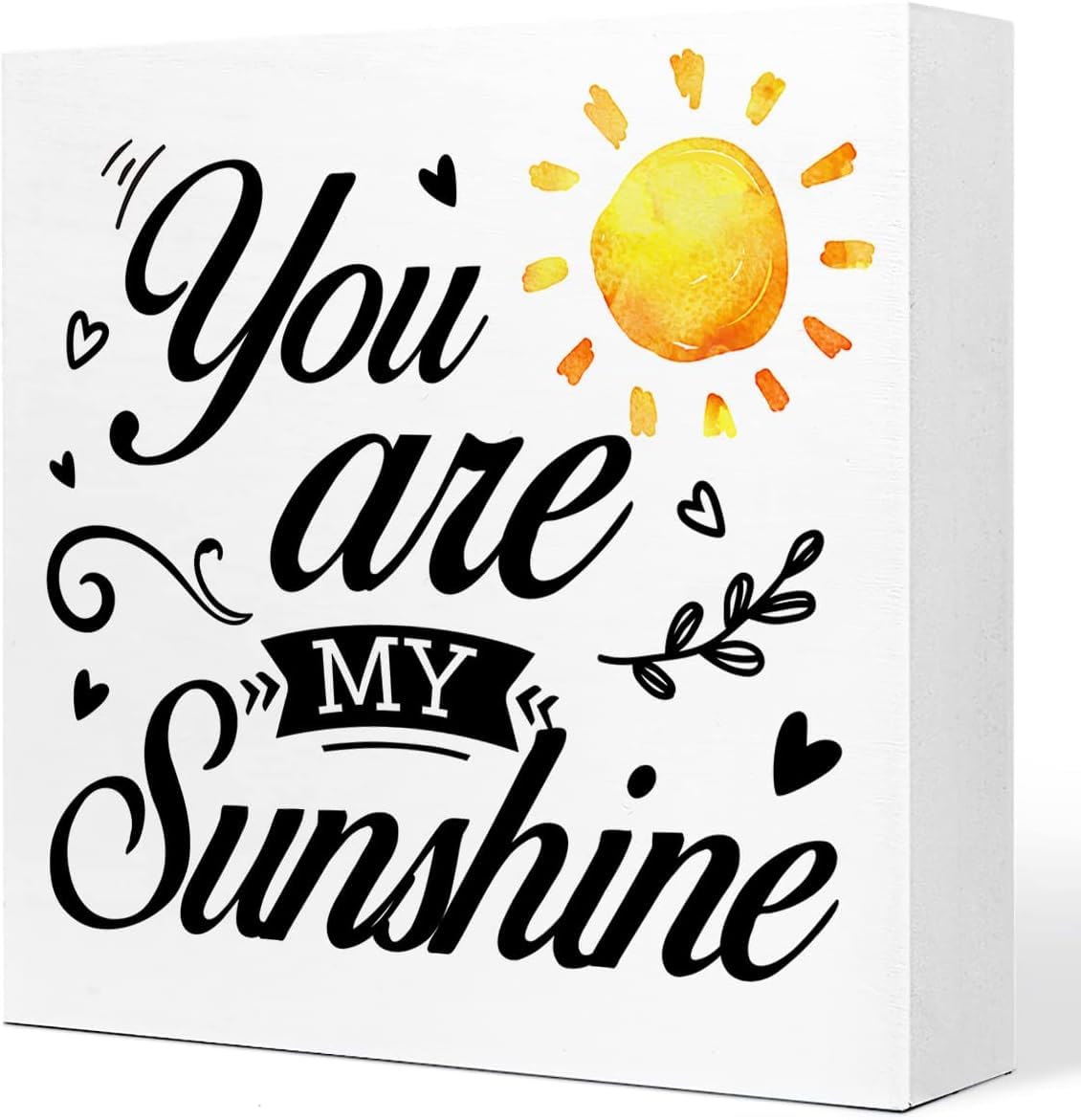 5x5 Inch You Are My Sunshine Box Sign Decorative Tabletop Plaque