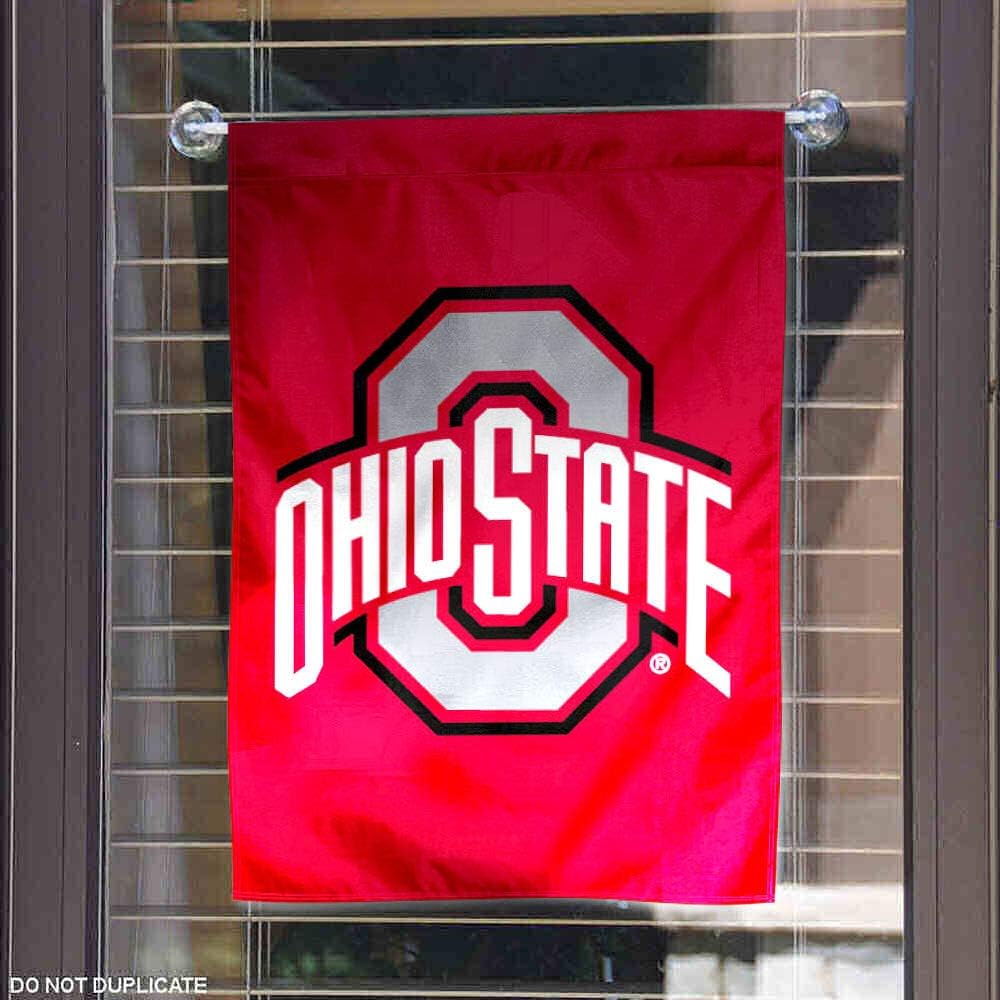 College Flags & Banners Co. OSU Buckeyes Red Garden Flag and Yard Banner - Image 4
