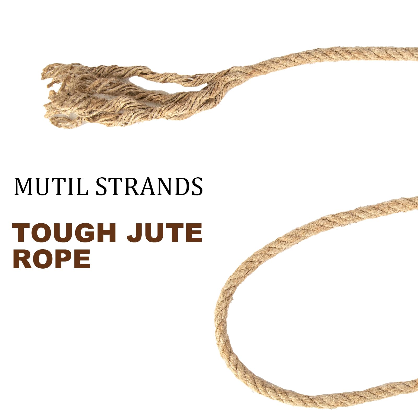 Corda di iuta da 30 mm, 10 m, spago da giardino naturale, più fili di spago di iuta resistente, filo spesso per confezioni regalo, artigianato e fai da te, giardinaggio, decorazione, tiragraffi