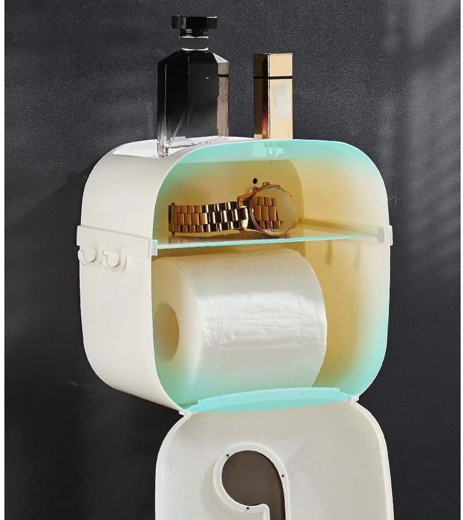 Uchwyt Papier Kreatywny Wodoodporny Uchwyt Na Ręczniki Papierowe Papier Toaletowy Ścienny W Rolce Toaletowy(A-White)