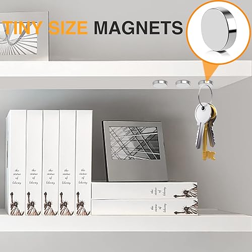 Miniatura 3 de TRYMAG Imanes pequeños de 0.315 x 0.079 in, 160 imanes pequeños redondos de tierras raras, pequeños imanes de disco de neodimio fuertes para pizarra