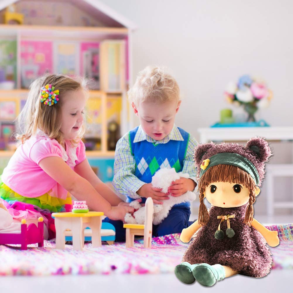 45cm Bambine Morbide Peluche Bella Bambola di Pezza, Fiaba Principessa Ragdoll Giocattolo Simpatico Cartone Animato Ragazza Bambola Giocattoli di Peluche Bambine Che dormono Bambola Partner Regalo