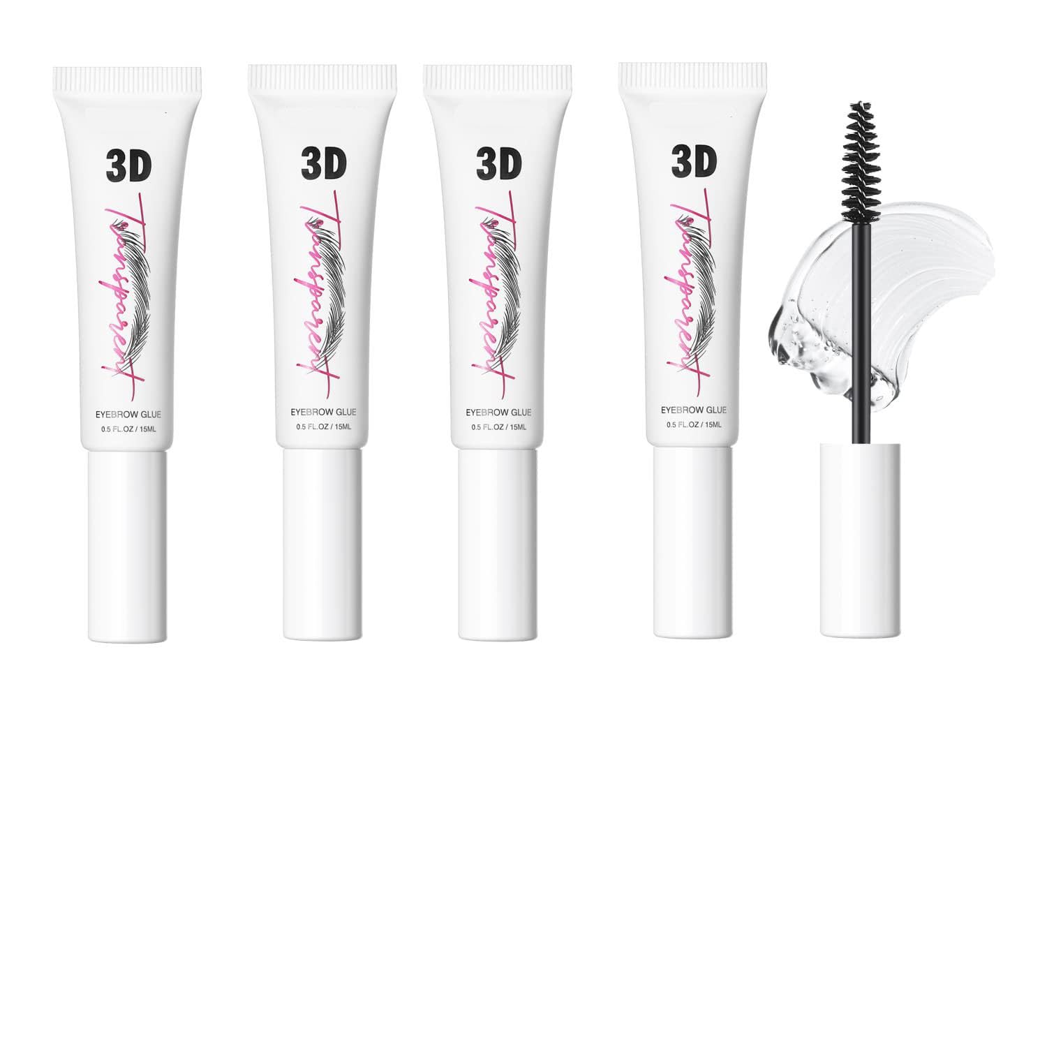 Eyebrow Soap Kit - 3D Brows Styling Gel, Long Lasting Waterproof Smudge Proof Makeup Balm for Natural Feathery Brows (4 Pcs)