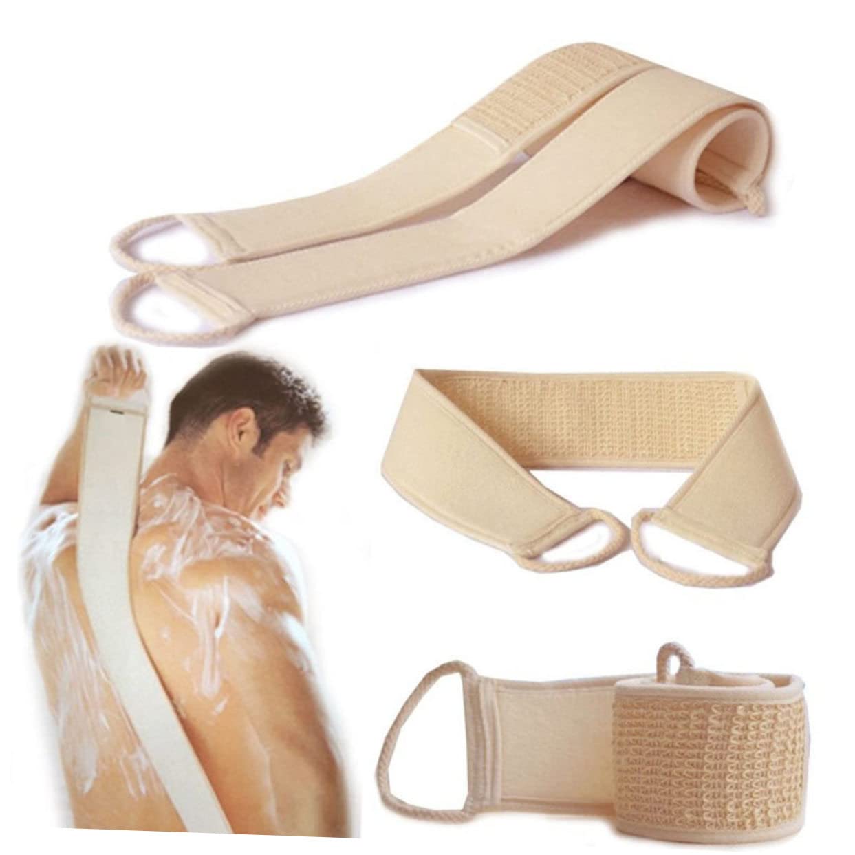10 Piezas Toalla de Baño de Sisal Correa para Frotar la Espalda Exfoliante de Baño Práctica Tira de Ducha Exfoliante para Uso Diario