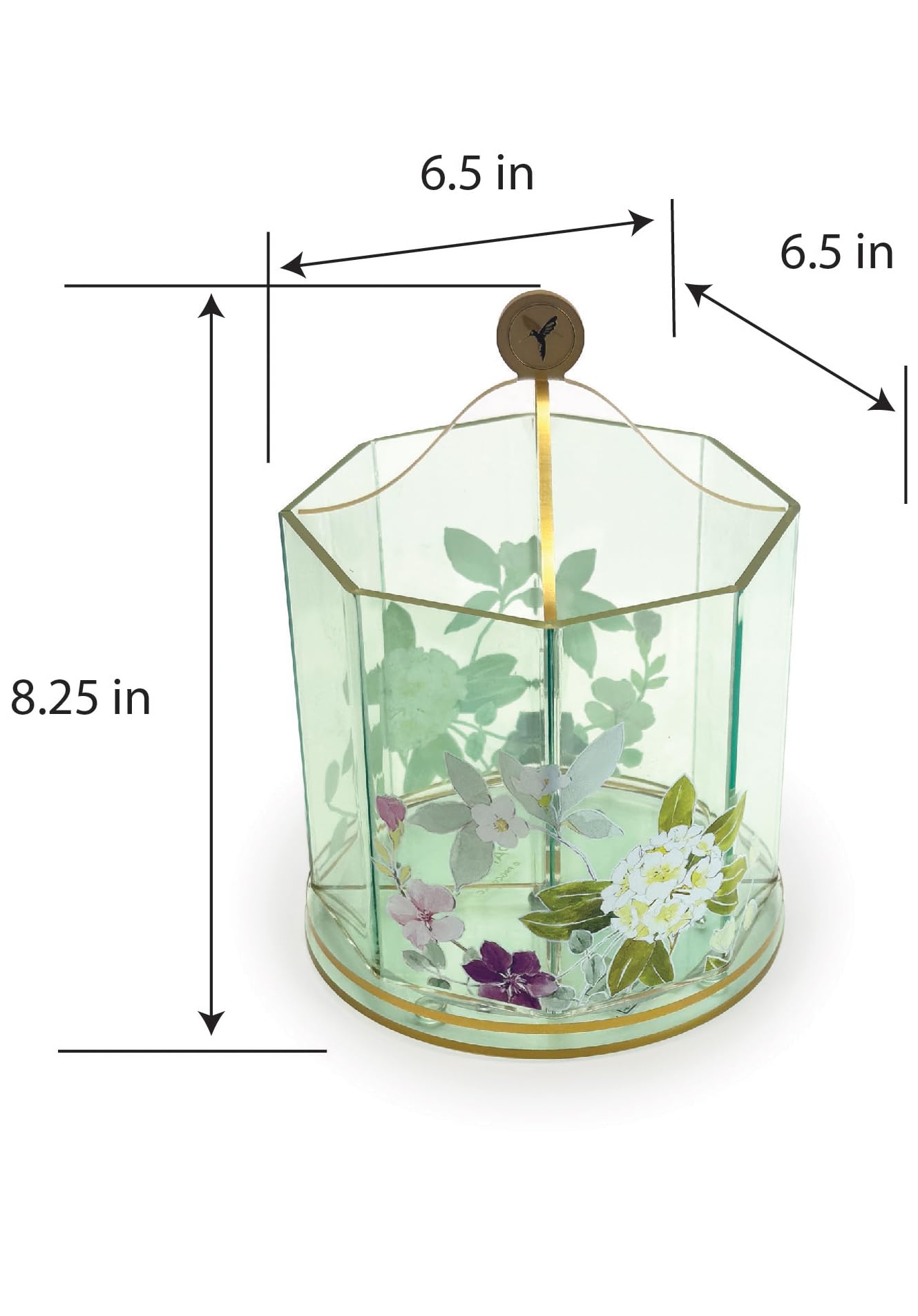 Papyrus akrylowy uchwyt na długopisy na biurko, zielony Aqua Spinner Organizer z dwustronnymi nadrukami kwiatowymi, mały organizer biurkowy na długopisy, ołówki, markery i nie tylko, artykuły biurowe