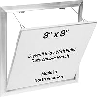 BestAccessDoors BA-IVH 8x8 Invisi Hatch Drywall Access Panel - Detachable Touch Latch Door, Seamless 5/8" Inlay for Walls & Ceilings