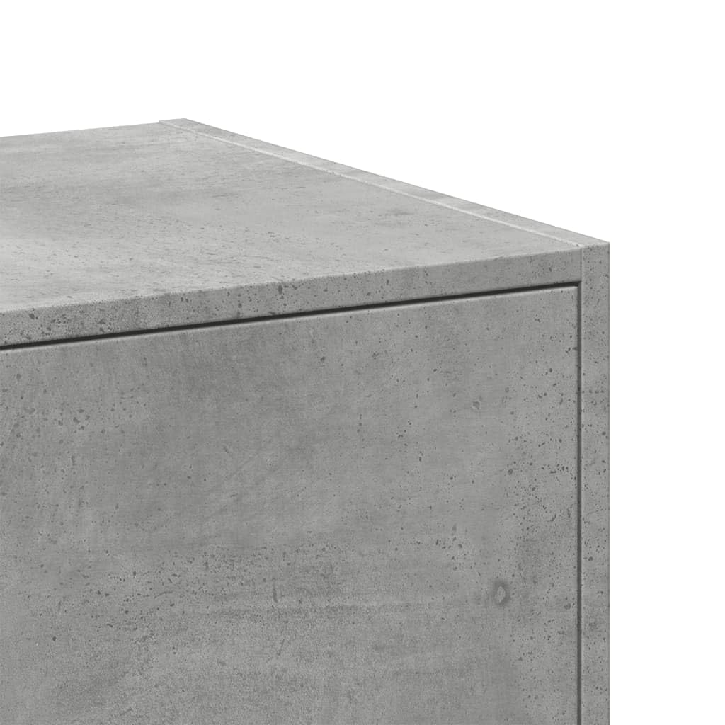 Armadietto per farmacie, grigio cemento, 30 x 41 x 77,5 cm, in legno con 2 cassetti, spazio e ripiano, versatile come armadietto, comò, credenza per soggiorno, ufficio, cucina, corridoio