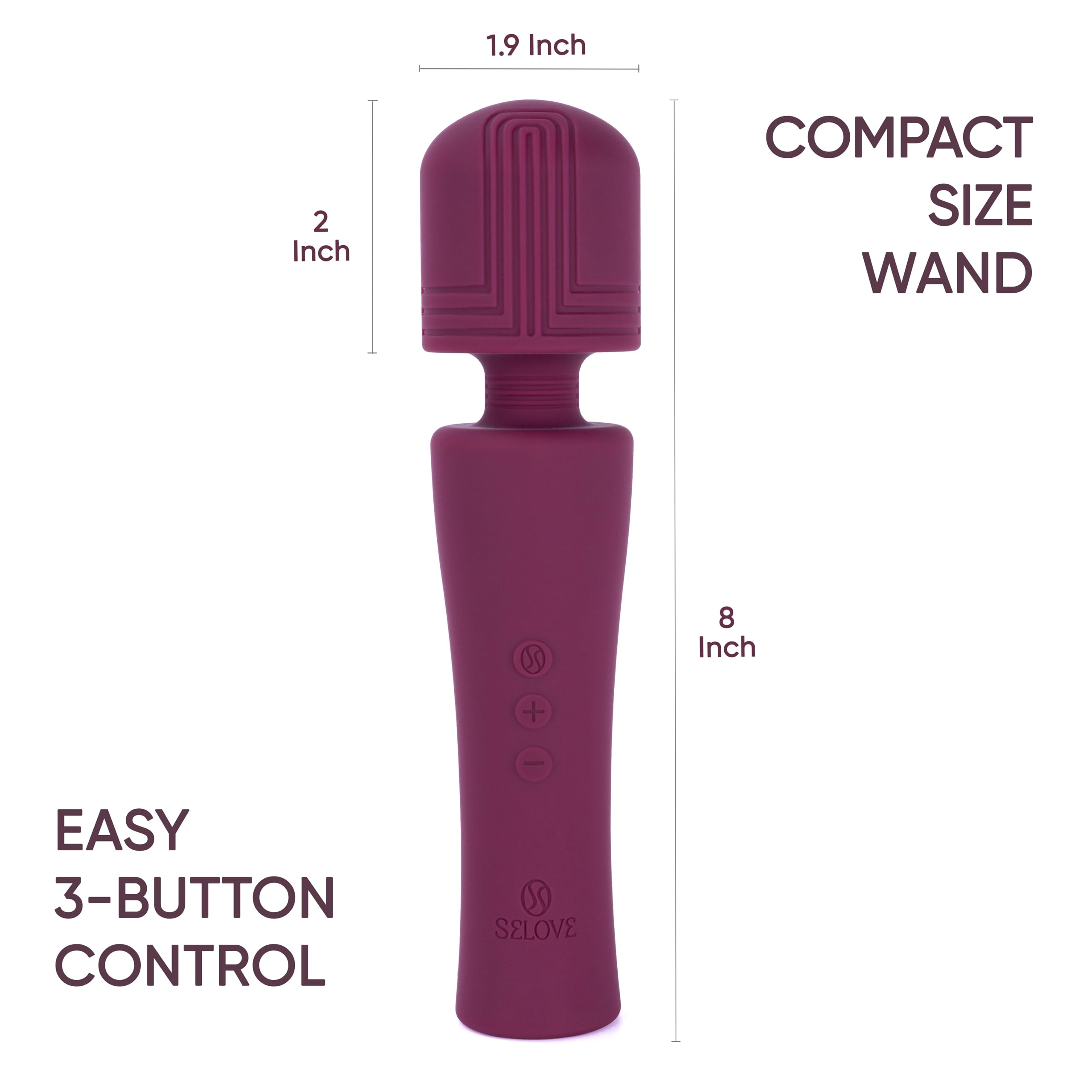 SELOVE – Wand Vibrator Potente con Vibrazioni Profonde e Risonanti, Collo Flessibile (Viola)