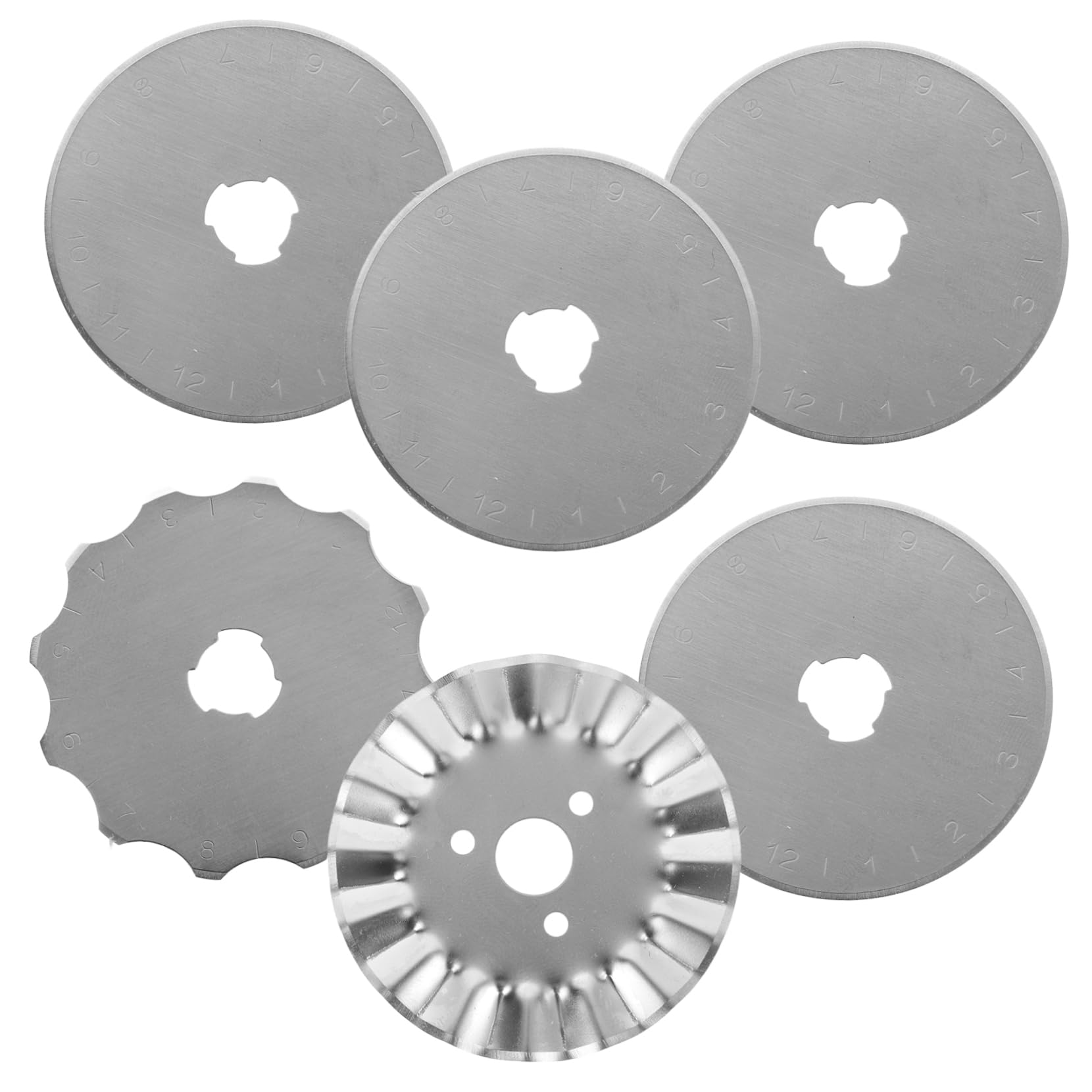 Gadpiparty 4 Sätze Nähklingen Rollschneider Echter Rollschneider Zum Nähen Und Mattieren Rundes Papier Für Rotierenden Rollgrip Stoff Aus Kleine Rollschneiderteile 6 Stück * 4