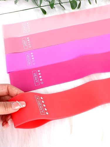 Miniatura 5 de 5 bandas de ejercicio de resistencia para mujer, juego de bandas de resistencia para entrenamiento, terapia física, estiramiento, entrenamiento de