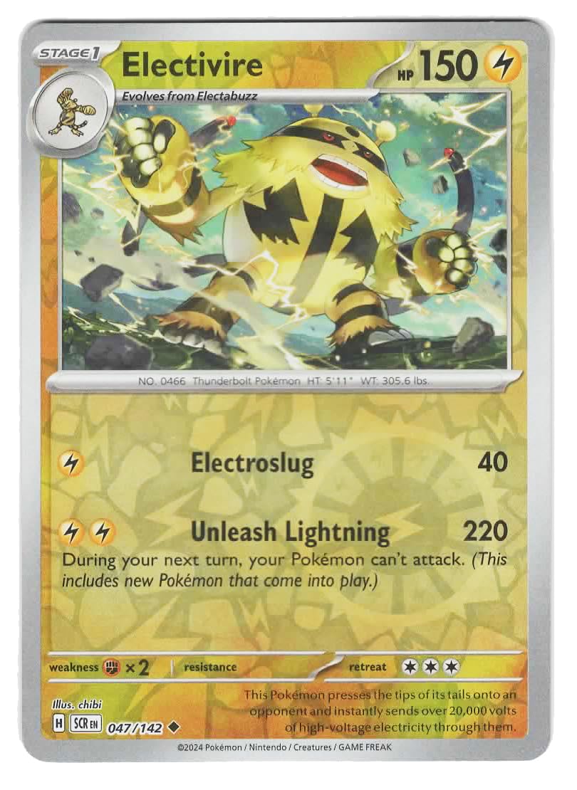 Amazon.com: Pokemon - Electivire 047/142 - Stellar Crown Reverse