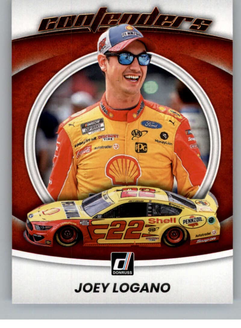 2022 Donruss Contenders Retail #3 Joey Logano Official NASCAR Racing Card in Raw (NM or Better) Condition