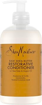 SHEA MOISTURE Raw Shea Butter Restorative Conditioner no silicones or sulphates for transitioning, damaged hair 384 ml