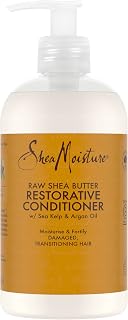 SheaMoisture Raw Shea Butter Restorative Conditioner no silicones or sulphates for transitioning, damaged hair 384 ml