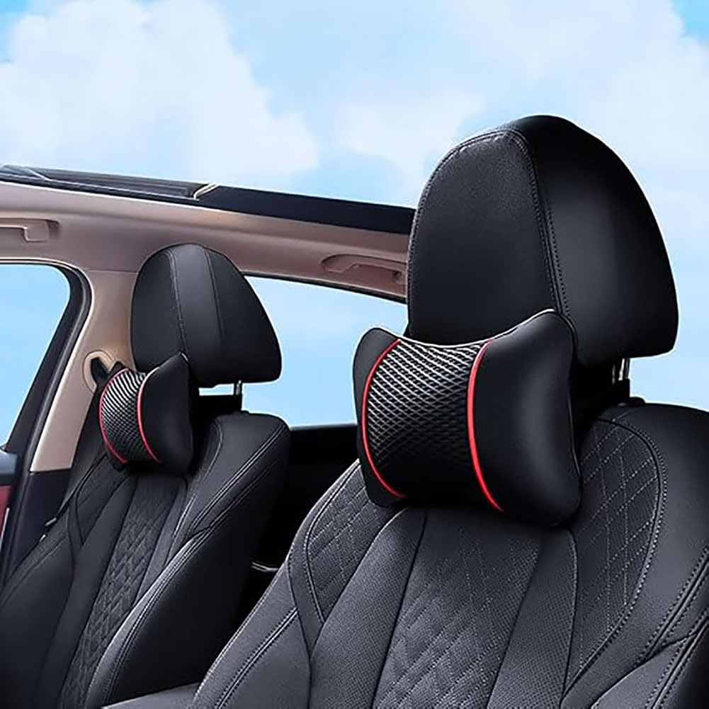Autostoelkussens en Rugsteunkussen voor Honda CRV 2001-2006-pr, Comfortabele Leren Auto Lendensteunkussen Zitkussen Autostoelkussen Bestuurdersstoelkussen,B