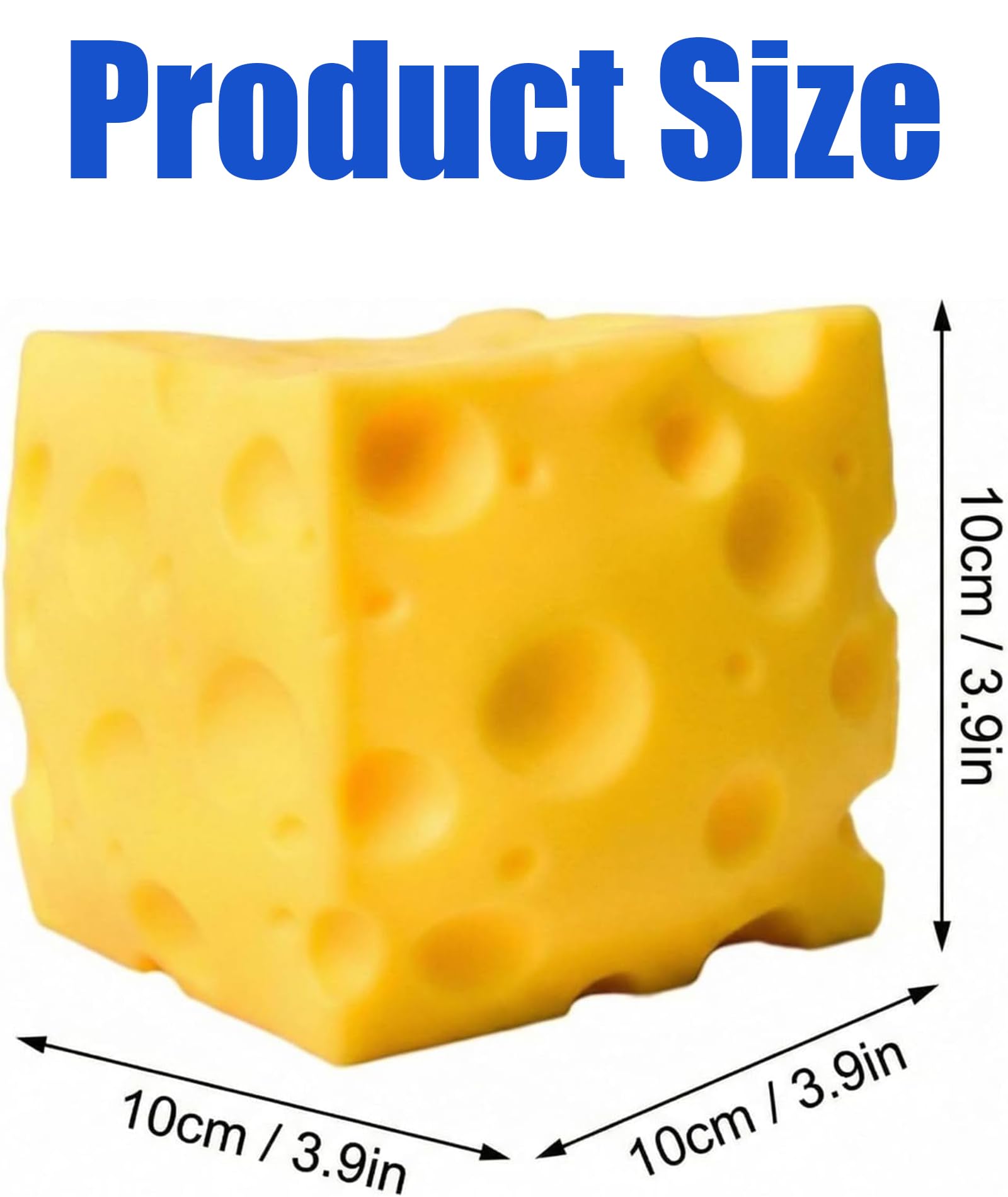 10×10cmCheese Squishy, Butter Squishy, Dumpling Squishy, Hand Relaxation Tool for Stress Relief During Work and Study, Yellow Cheese Themed Stress Relief Tool