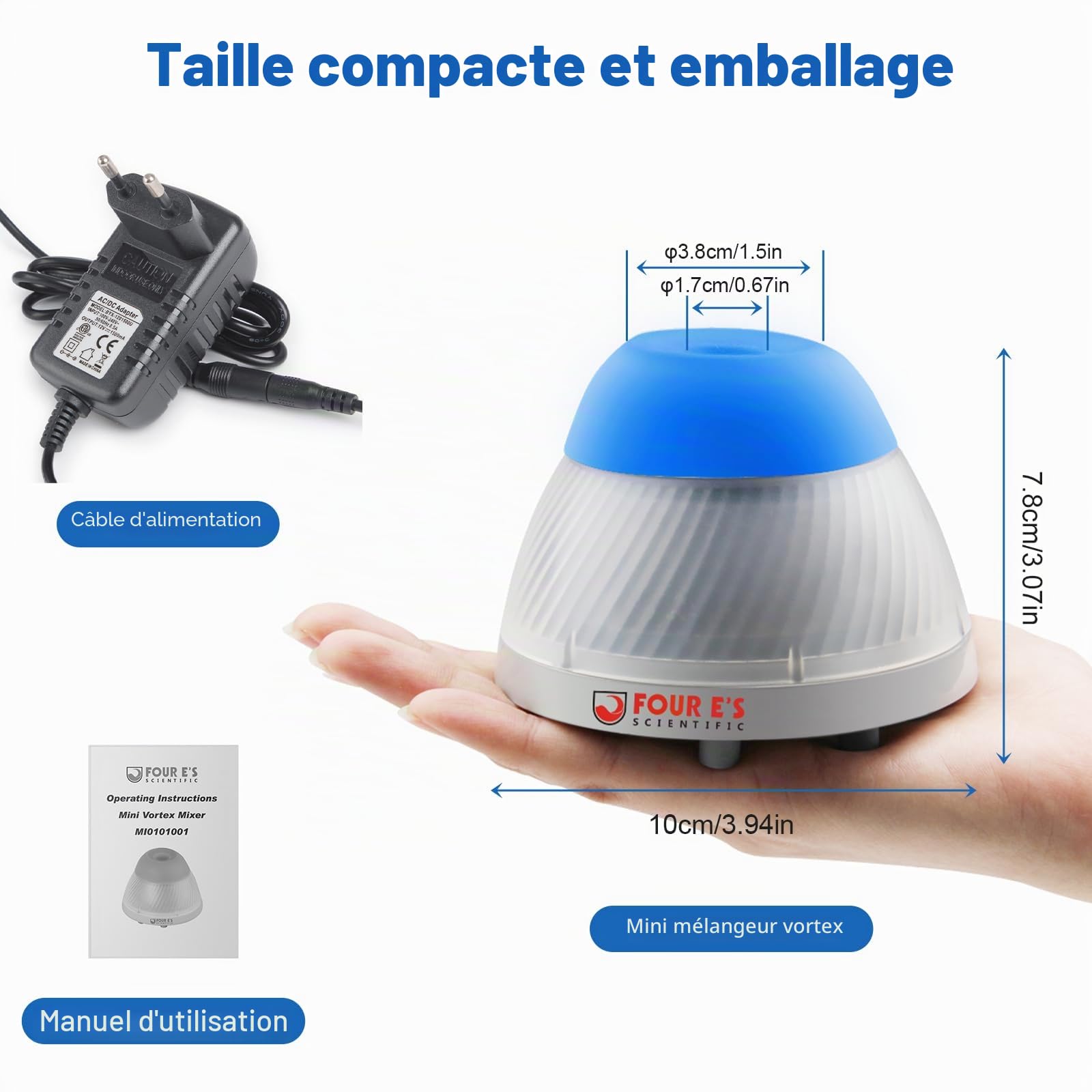 Vortex Mixeur 5000tr/min Mélangeur Agitateur Vortex Agitateur de Peinture 5000rpm 5,5mm 50ml Vortex Mixer Shaker pour les Peintures Citadel les encres les vernis à ongles
