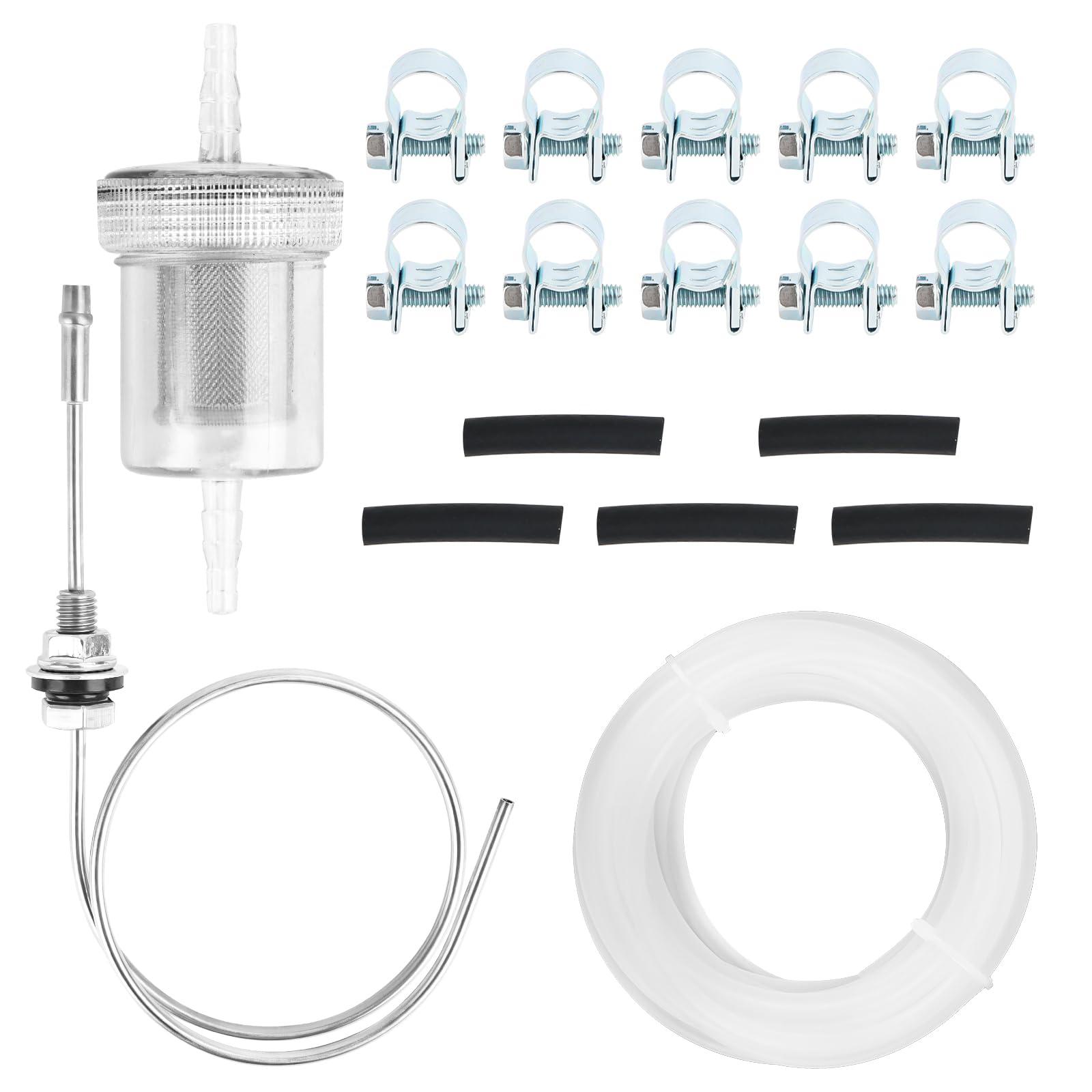 Kit Tuyau Vertical Carburant Avec Filtre - Pour Chauffages Eberspacher/Webasto - 5 M Tuyau + Raccords + Colliers
