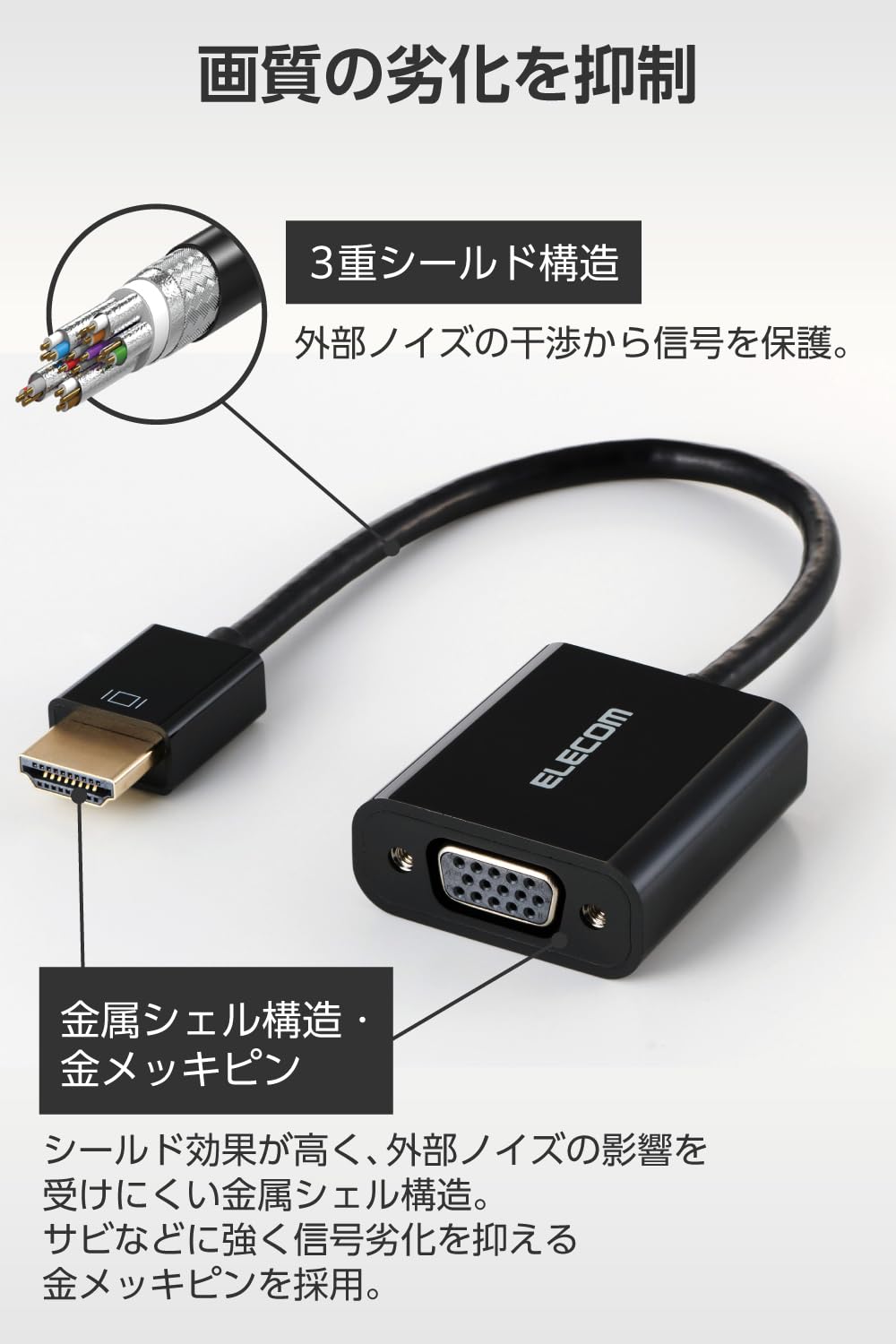 あめ　 ELECOM HDMI to VGA アダプター 16個セット Amazon.co.jp: エレコム 変換アダプタ HDMI VGA 0.15m D-Sub FHD(1920
