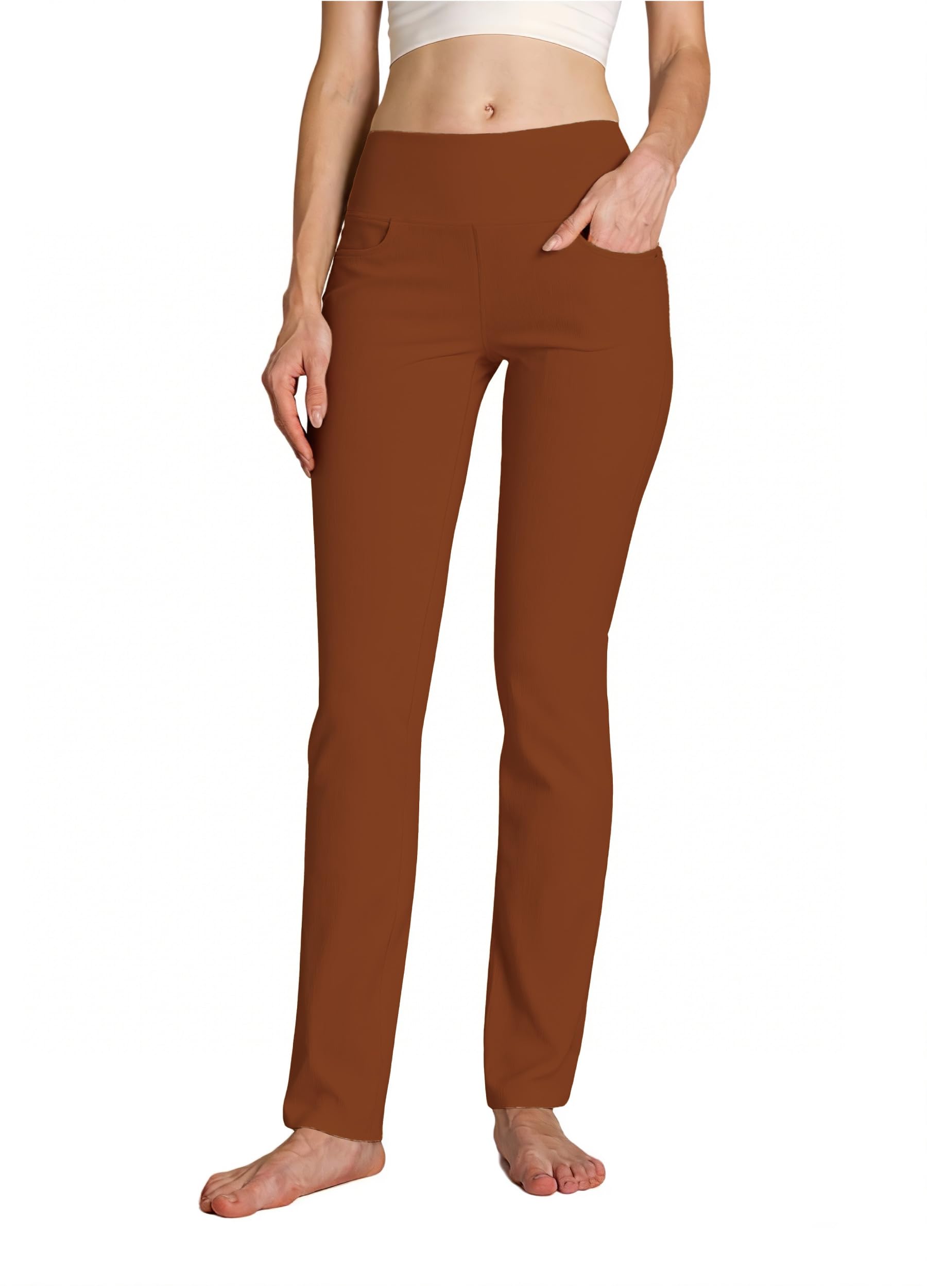 SAFORT Damen Yogahosen Gerade Geschnittene Für Yoga Jogginghose, 4 Hosentaschen Freizeithose, 160cm -182 cm