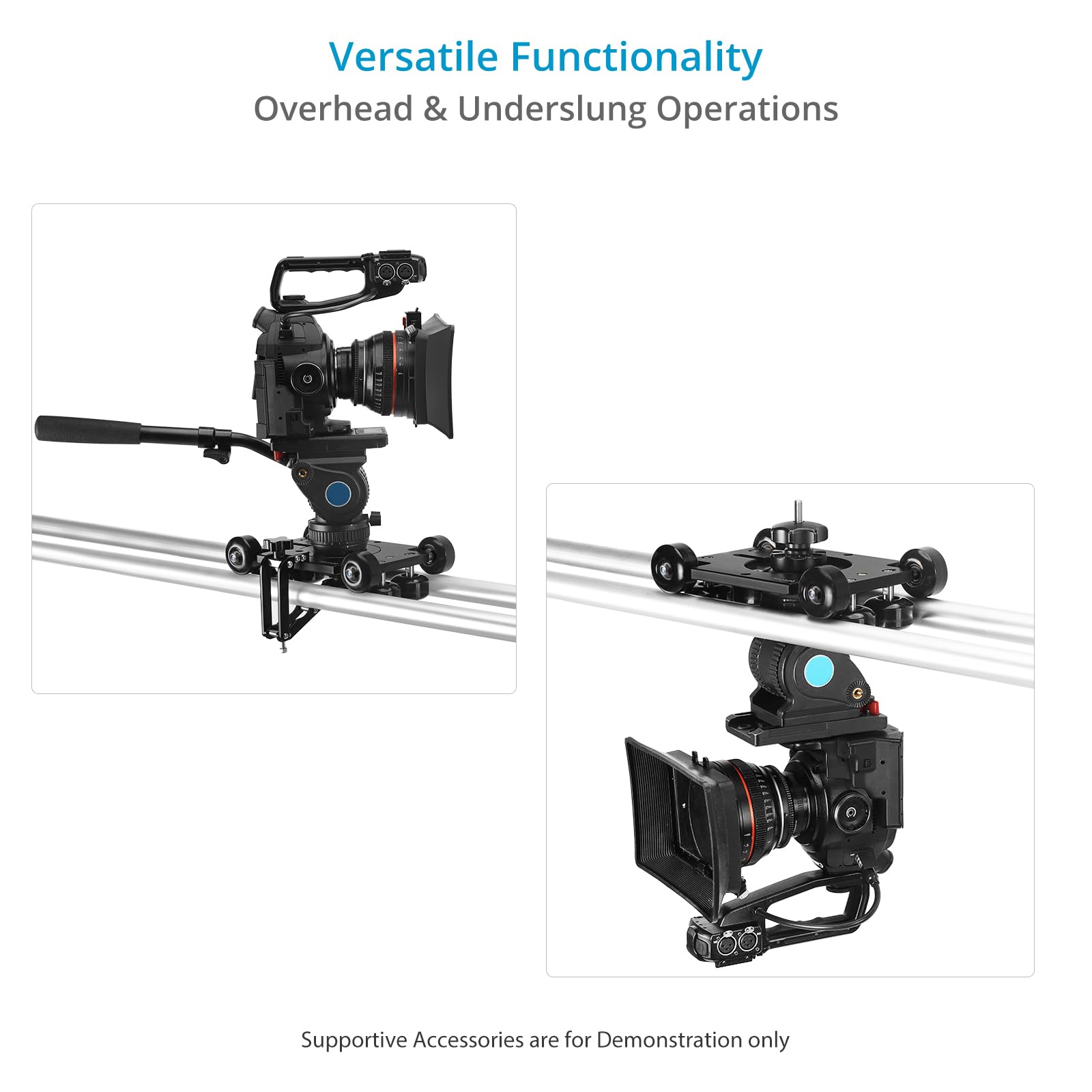 PROAIM Polaris Mini Tragbarer Video-Kameradolly mit Universellen Schienenenden. Mitchell- & 75mm Bowl Mount Kompatibler Schienendurchmesser – Ø 32‐34mm. Tragkraft: 34kg / 75lb(DL-PLRS-M01)