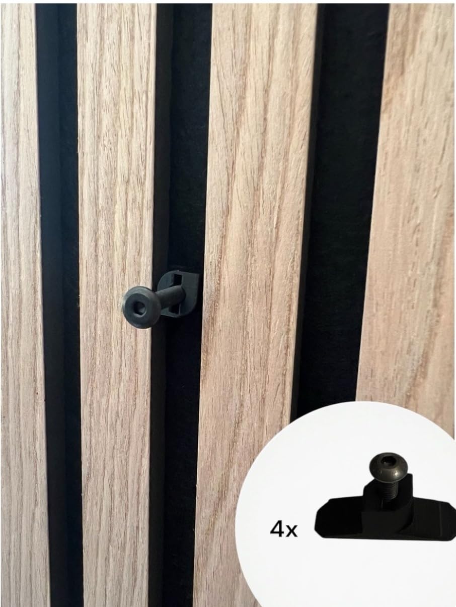 Vleugel M5 Screw Clip for Acoustic Wall Panels, Acupanel, Acoustic Panels, Female Thread, 13mm to 15mm Distance Between Slats - Image 2