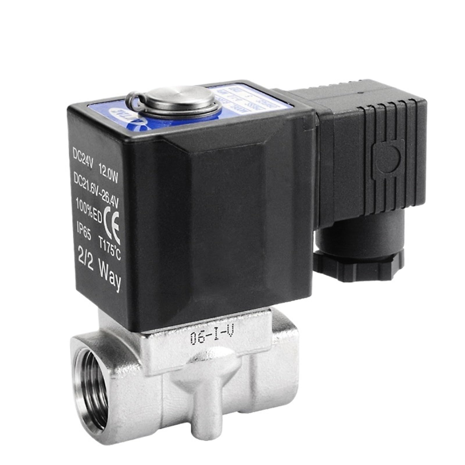 Électrovanne haute température 2L050-10 résistant à la vapeur DC24V