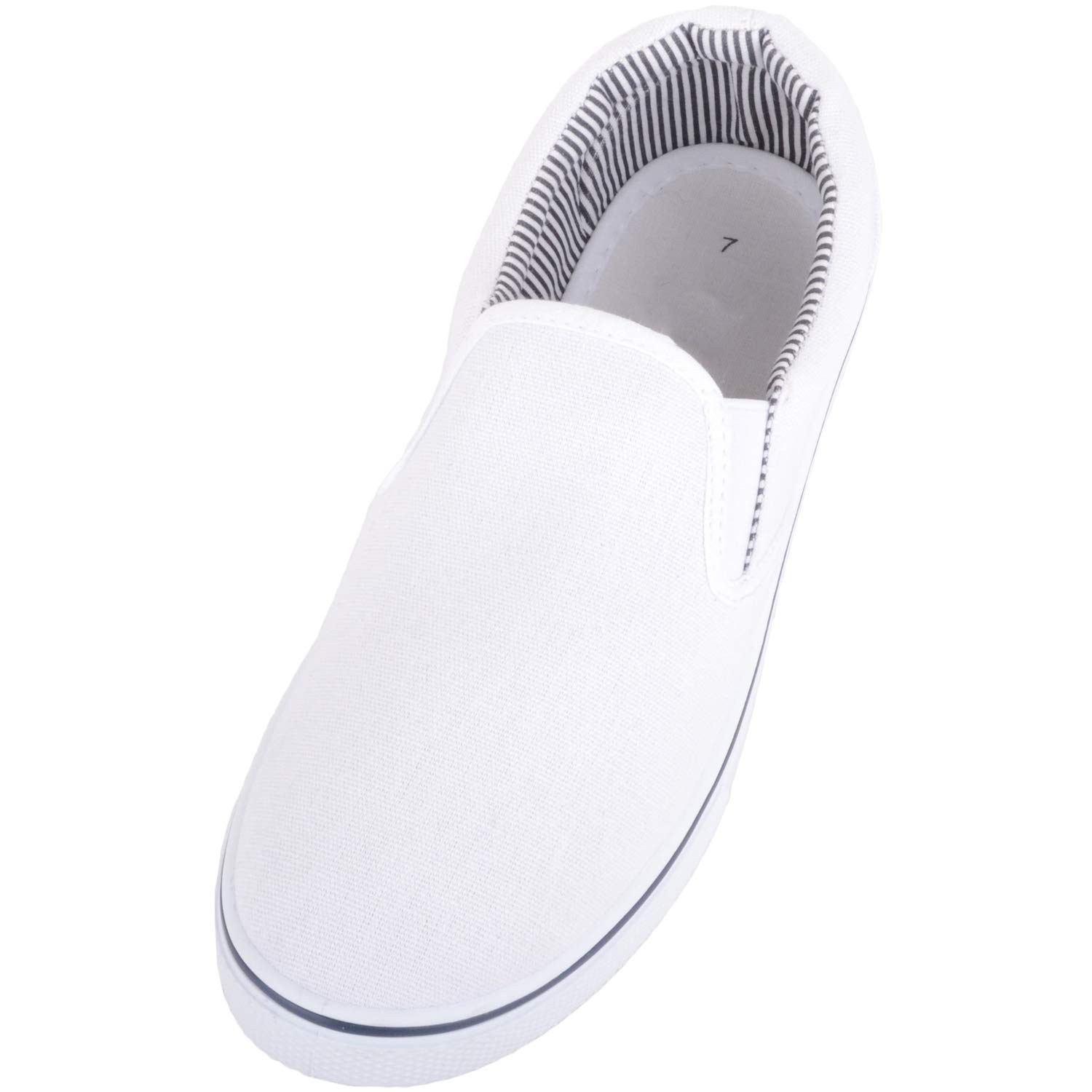 ABSOLUTE FOOTWEARMens Lightweight Summer Canvas Slip On Trainer Pumps with Twin Gusset