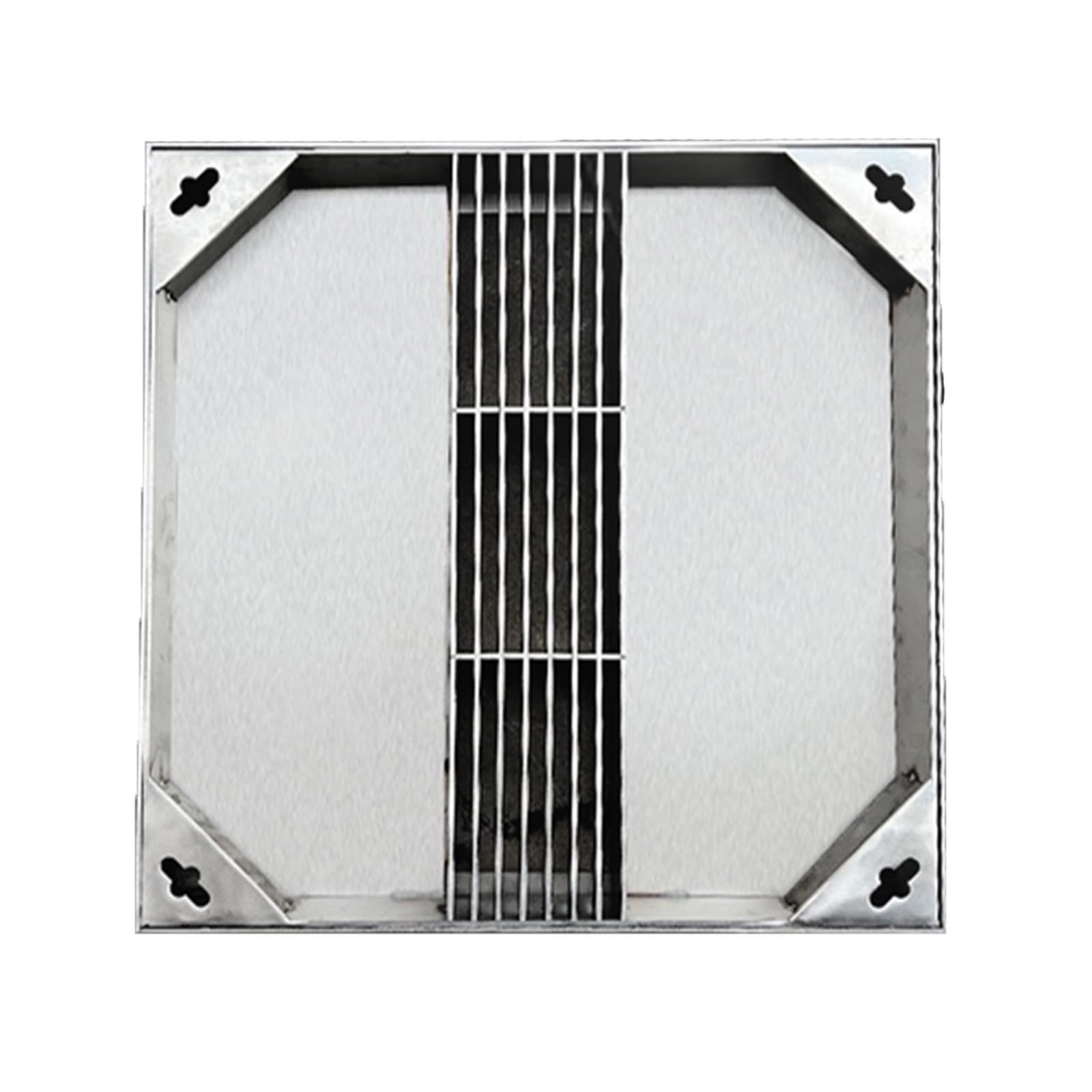 GJMSSMY Square Manhole Cover & Frame, Stainless Steel Septic Tank Lid with Portable Holes, 50x50x5cm (20x20x2in) for Drainage Solutions