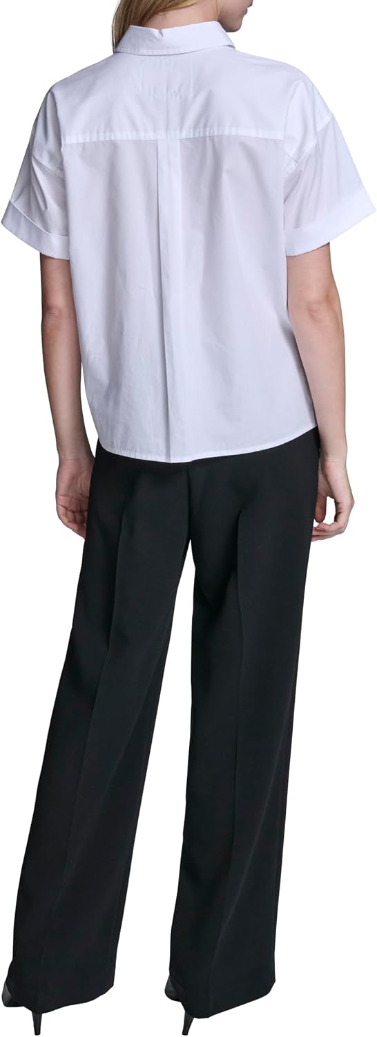 Karl Lagerfeld Women's Whimsical Paris Scene Trendy Blouse