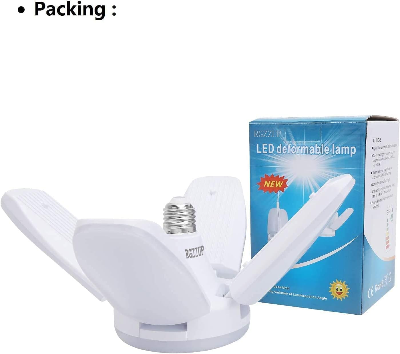 LED Garage Lights,60W Adjustable Trilights LED Garage Ceiling Light,6000Lumens LED Garage Ceiling Light, 6000k Nature Light with High Bright Garage Light for Garage,Warehouse