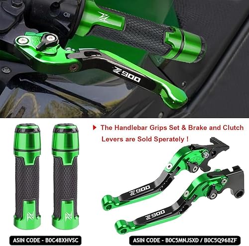 Vista 3 de 0.866 in 7/8 "Motocycle Manillar Agarraderas Juego Universal para Z900 Z650 Z750 Z800 Z400 Z1000 Ninja 250 400 650R ZX6R ZX10R ER6N -Verde