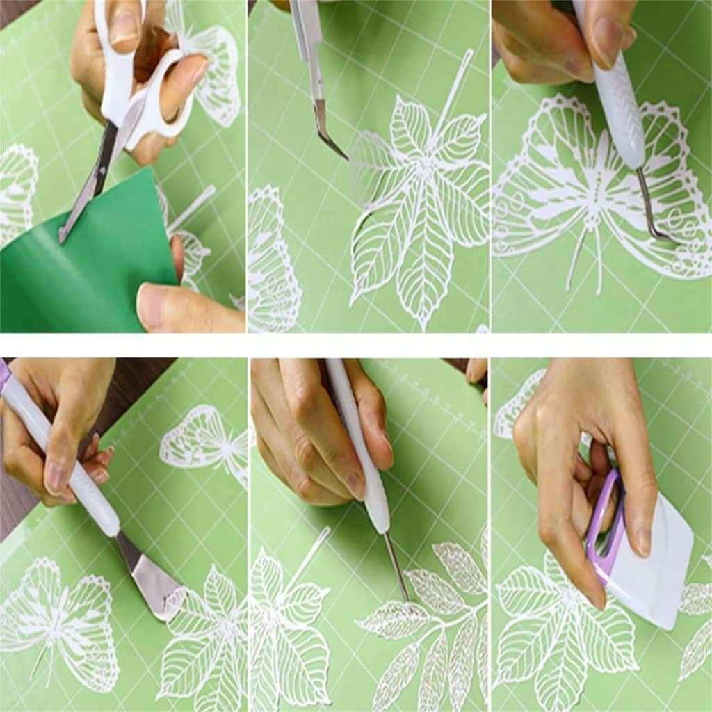 JSEIAJB 7 Accessories Silhouette Vinyl Weeding Tools Kit Letters DIY Craft Machine Handmade