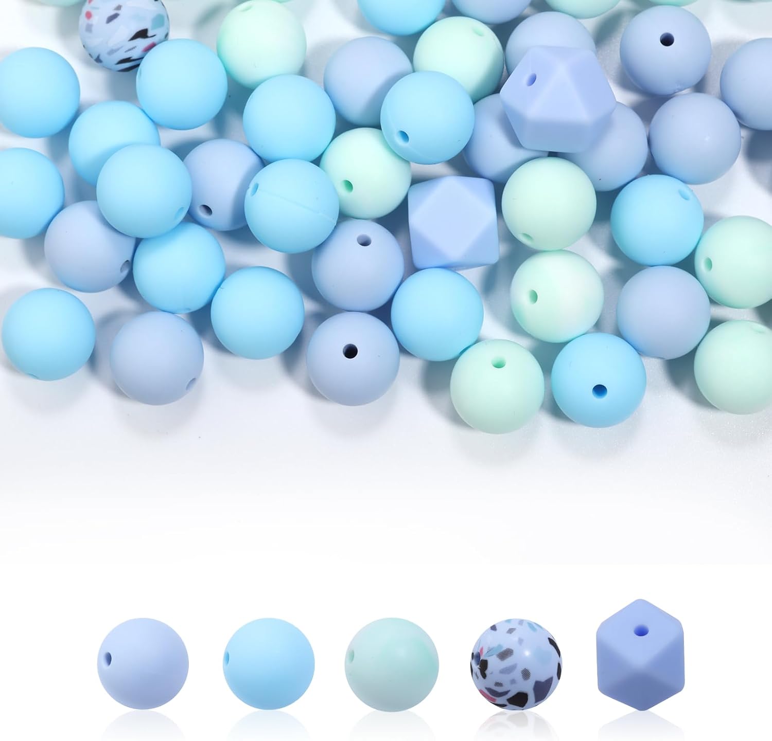 49PCS Silicone Beads for Pens Bulk Silicone Beads for