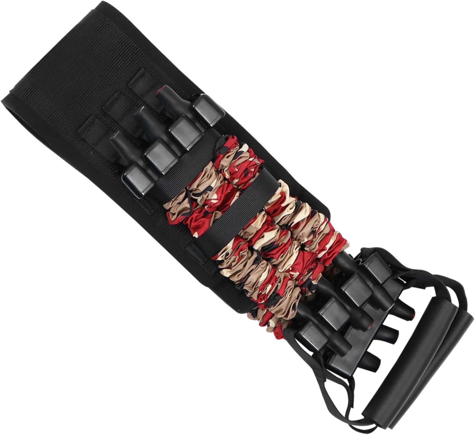 Flame Camo Chest Expander Resistance Bands with Ergonomic Handles for Bench Press Muscle Training and Full Body Fitness Workout