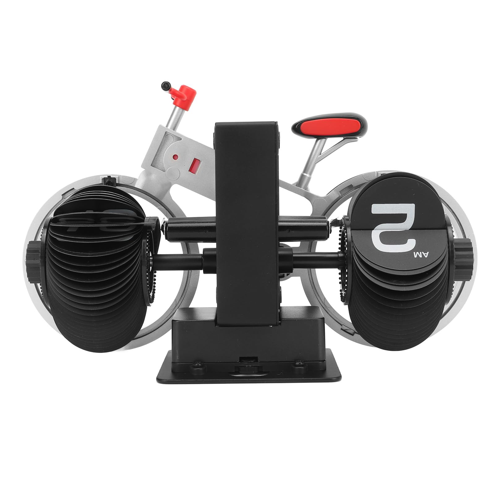 Asixxsix Zegar z klapką rowerową, Mechaniczny Zegar z automatyczną klapką do Automatycznego Przewracania Stron, na Biurko w Stylu Retro z łatwymi do Odczytania Liczbami Stress Relief Wystroju