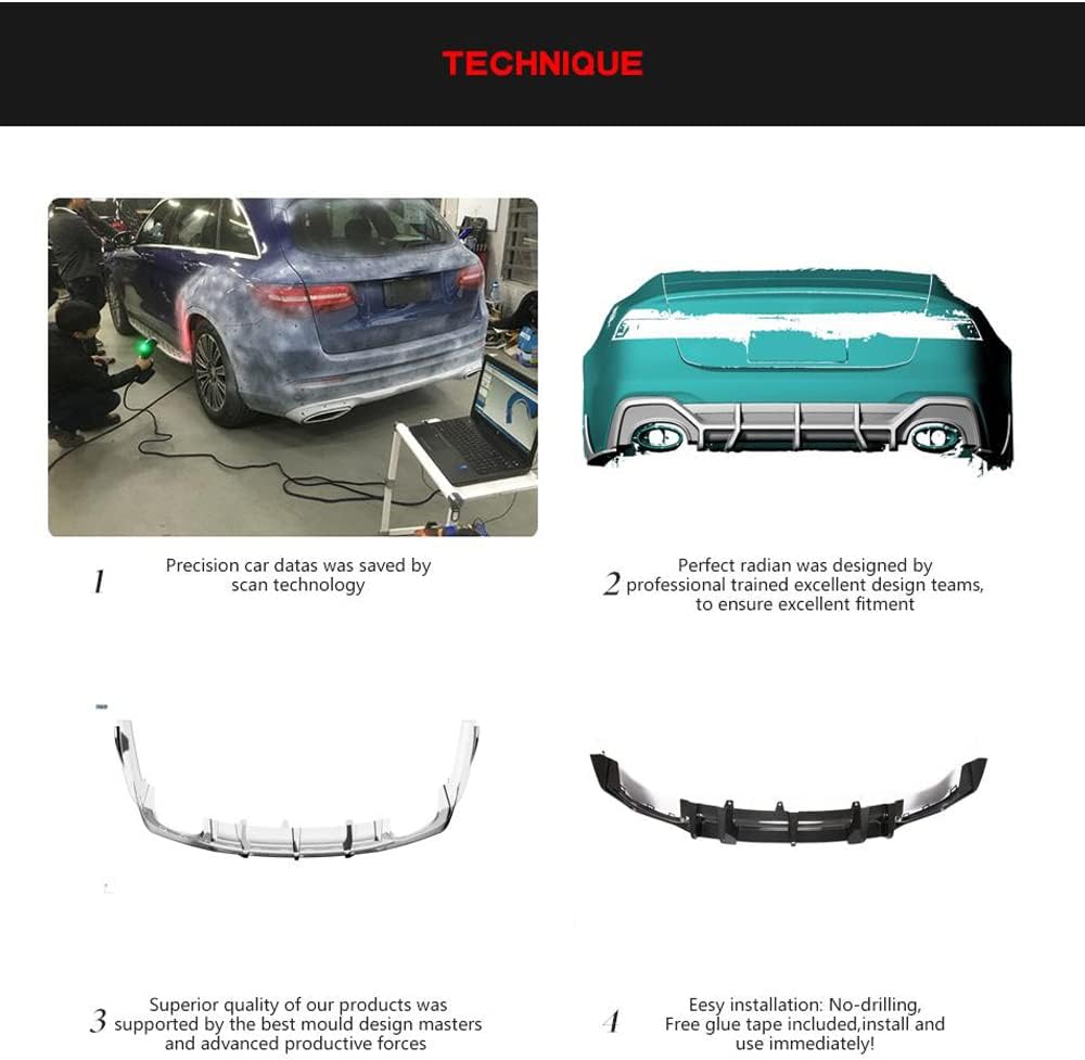 Dry Carbon Fiber Rear Bumper Lip for Audi RS7 2020-2021 Sportback Hatchback 4-Door Rear Bumper Exhaust Diffuser Lip Spoiler Factory Outlet