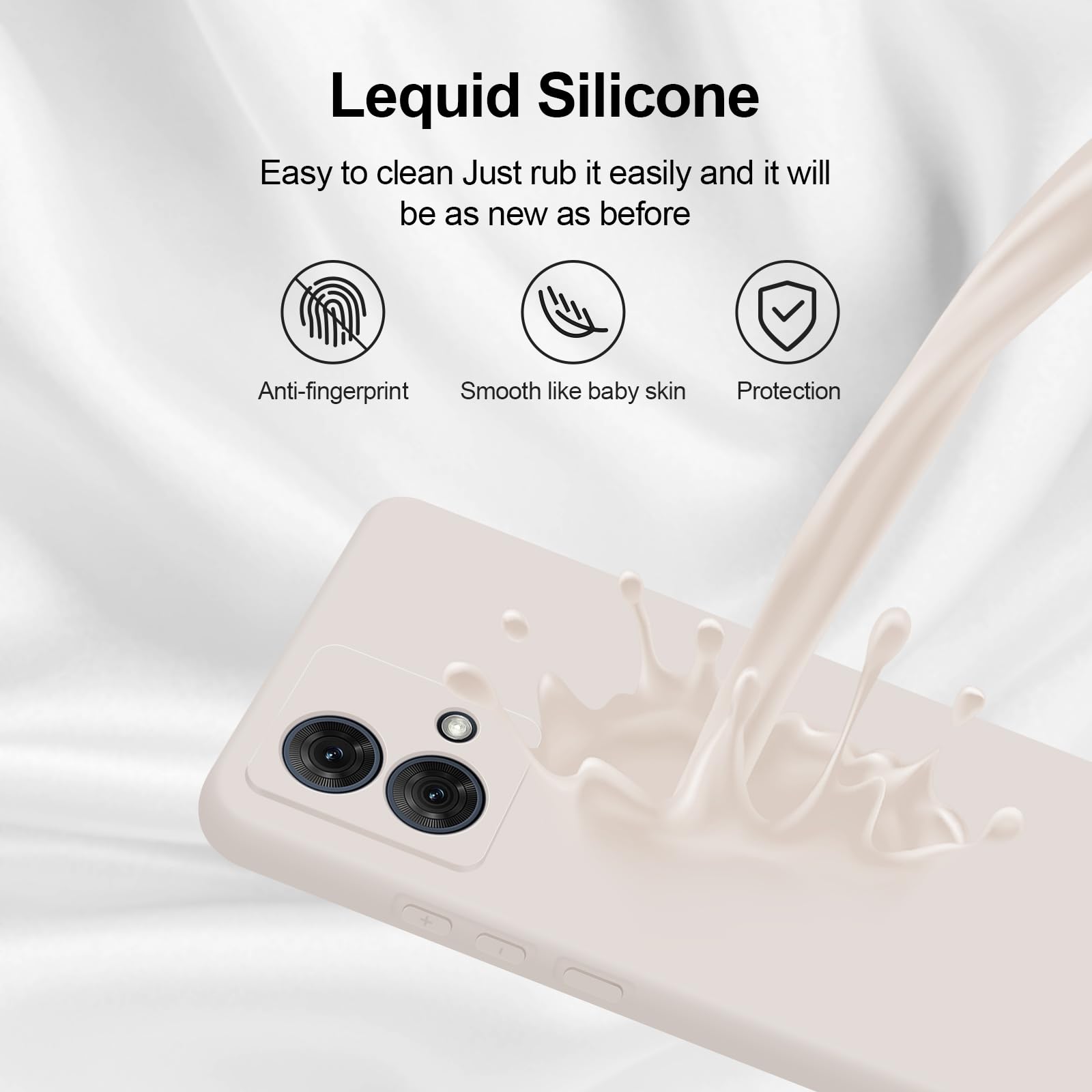 GiiYoon Case Compatible with Motorola Moto G84, Silky-Soft Touch Full-Body Protective Phone Silicone Case - Image 4