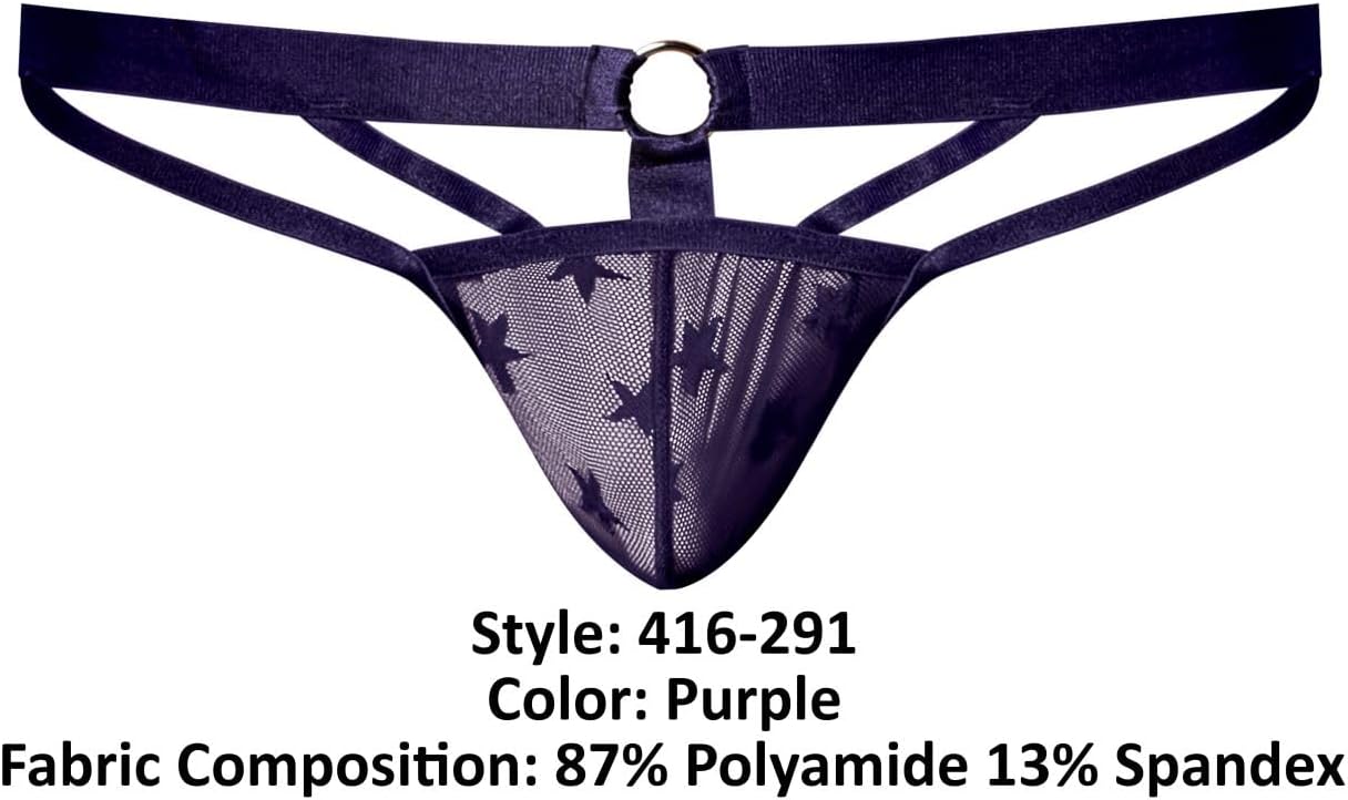 Male Power 416-291 Love Star Thong With Ring Black