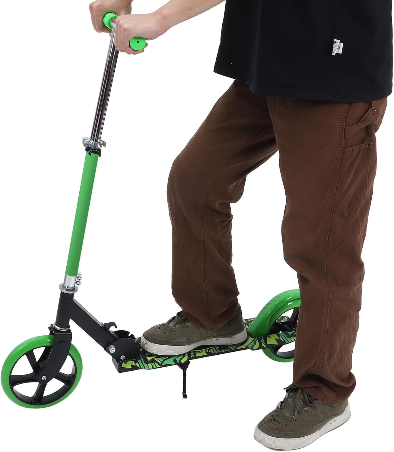 TOYANDONA Collapsible Kick Scooter for Boys Age Portable Two-Wheel Push Scooter with Handlebar Lightweight Foldable Design for Outdoor Fun and Campus Commuting