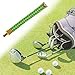 B Baosity Golf Alignment Rod Cover Golf Head Cover PU Leather Hold at Least 2 Sticks Double Sided Embroidered Headcover Case for Swing Trainer Aiming, Green