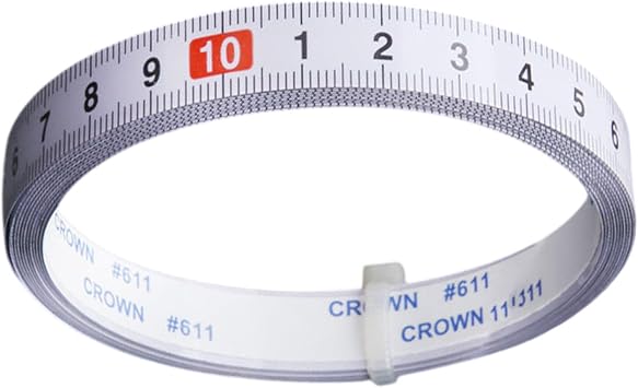 Self Adhesive Measuring Tape (Left-Right Reading) Carbon Steel Tape Ruler Metric Scale For T Track Routers Table