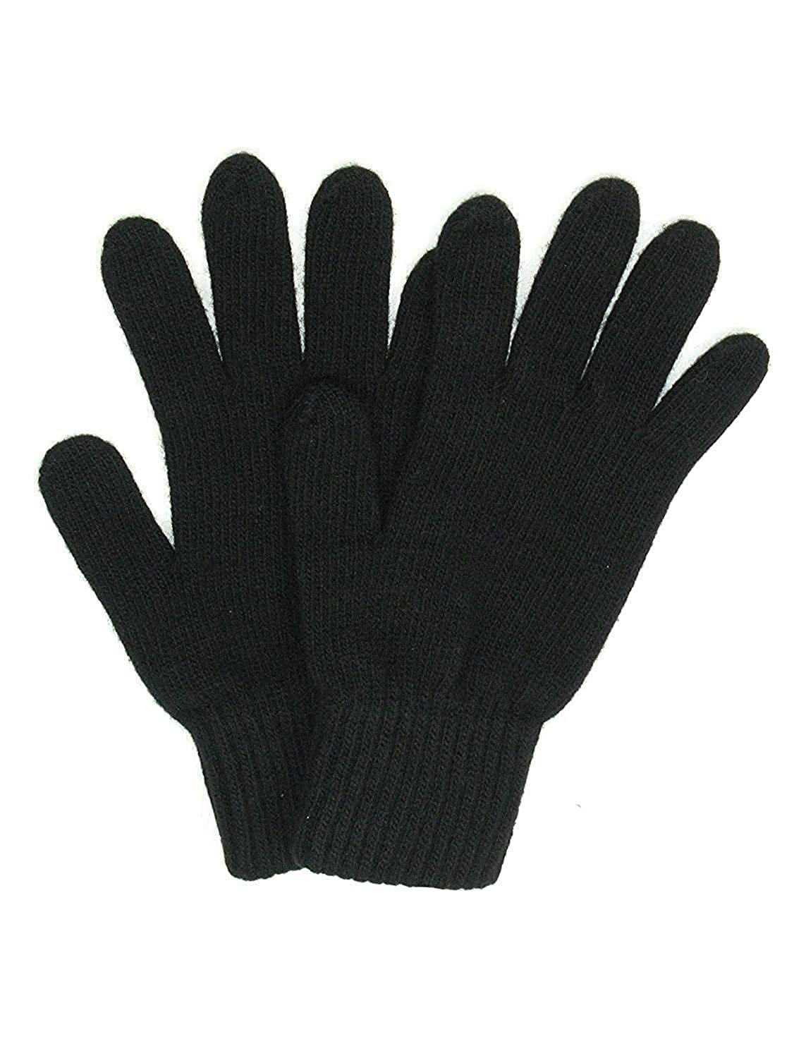 Winter Woolen Unisex Gloves Winter for Boys and Girl's Motorcycle Riding Hand Gloves Free Size (Black)-(Pack of 01)-image-10