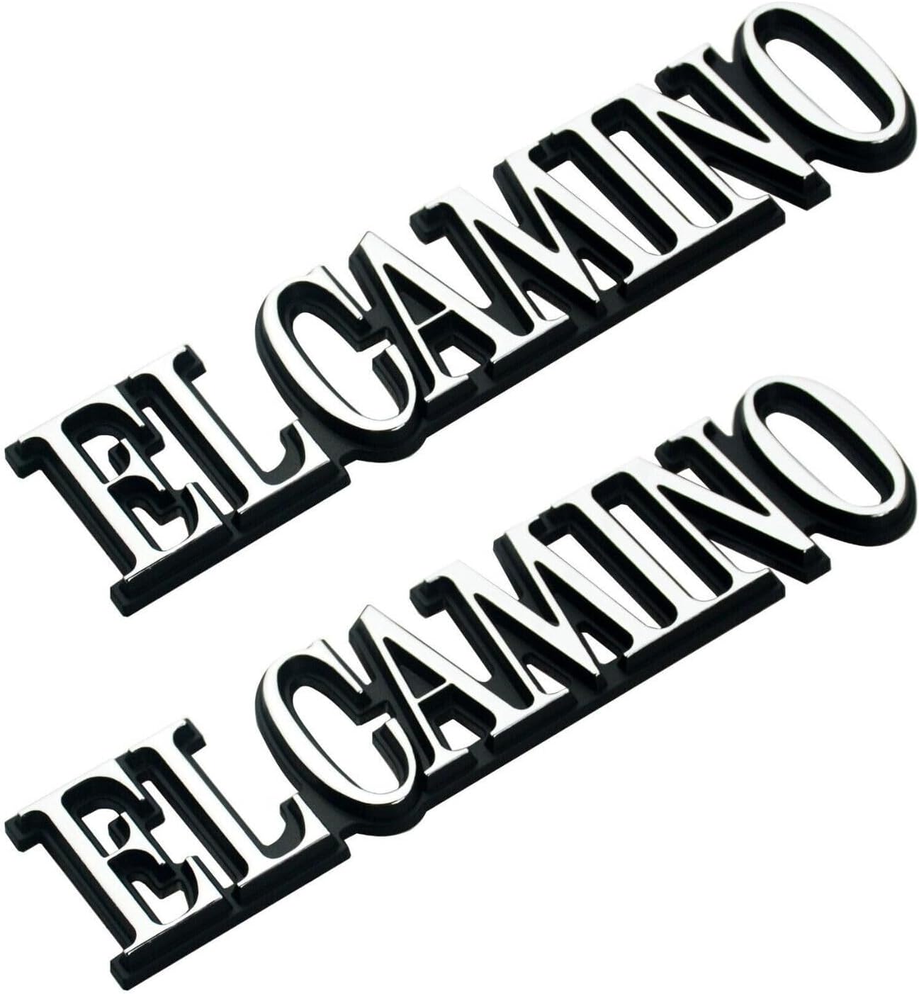 2Pcs Replacement for 1978-1987 El Camino Quarter Panel Emblem 3D Badge Nameplate Letter Replacement for El Camino (Black)