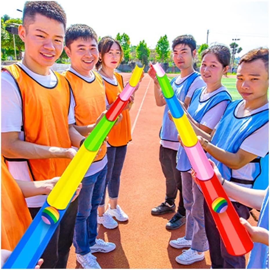 Pipeline Challenge Games, Teamwork Group Games For Adults & Children, Promote Team Building And Communication (Color : 10pcs, Size : 40cm)