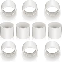 Vista 16 de 10 piezas de acoplamiento de PVC blanco de 1/2 pulgada, enchufe x zócalo, conector de adaptador de enchufe de PVC Sch40 de grado de construcción