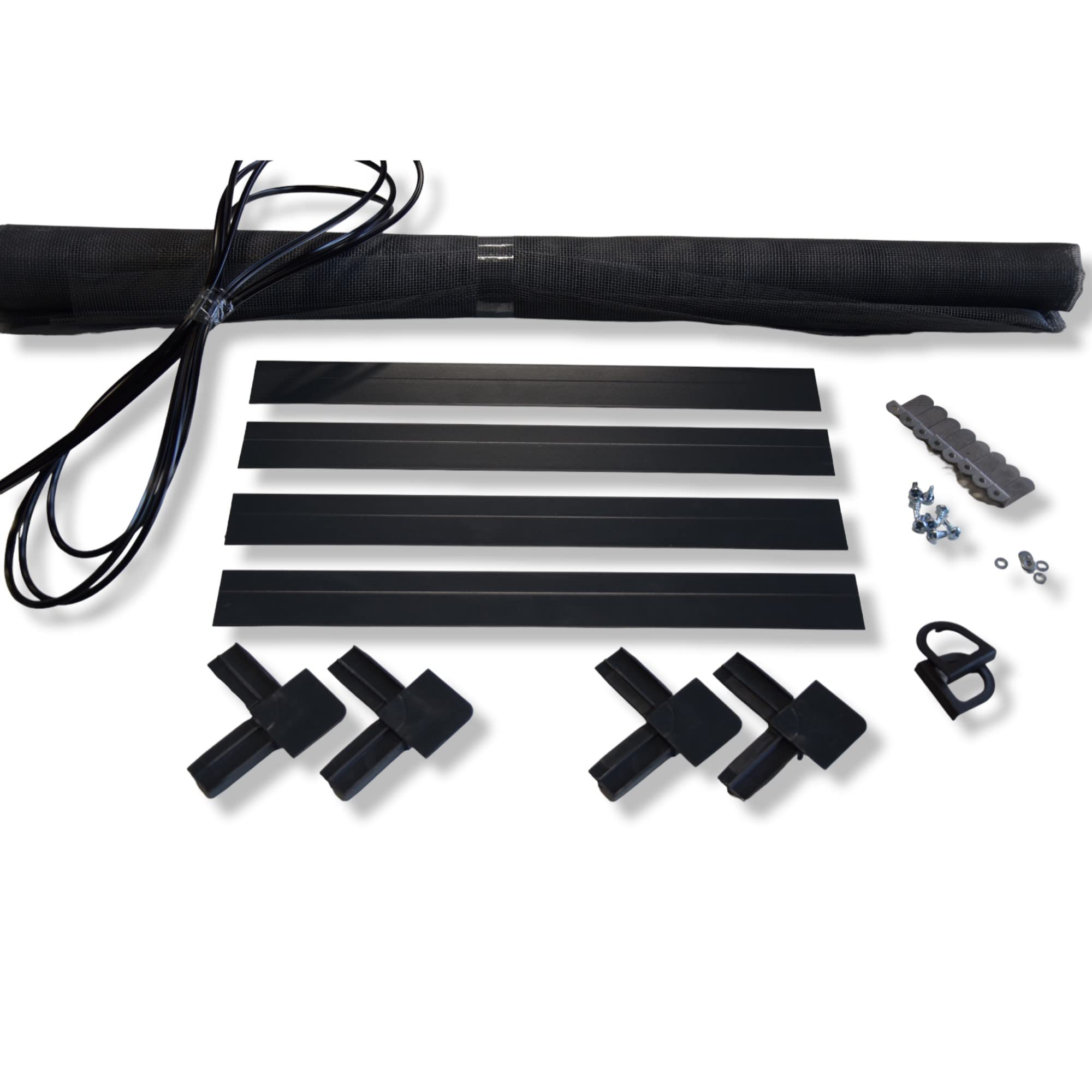 Fliegengitter- Fenster- Mücken- Insektenschutz- Alu- Anthrazitgrau RAL7016 optimal für Rolläden (120cm x 200cm, 13mm)